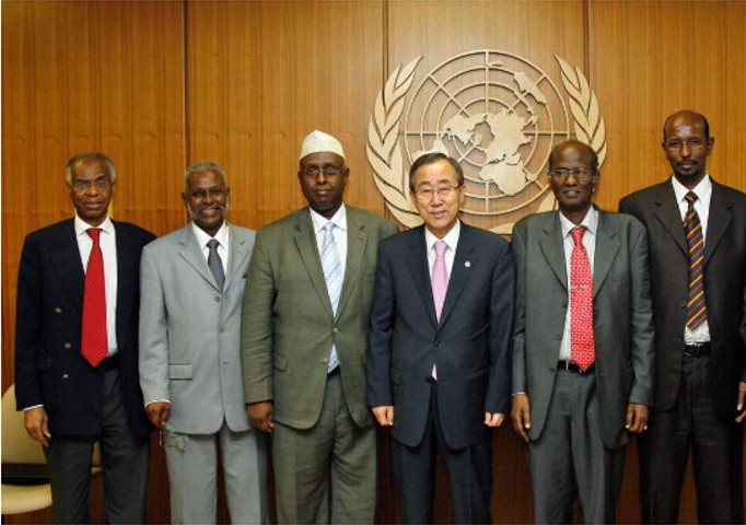 UN Secretary-General Ban Ki-moon with the Somali delegation, 2008